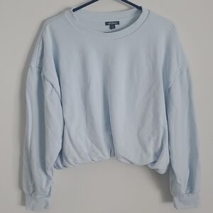 Wild Fable Cropped Bubble Hem Crewneck